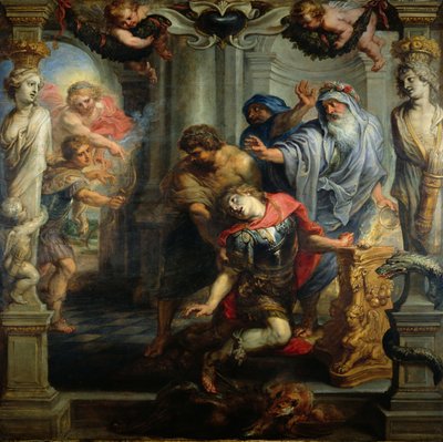 アキレスの死、1630年代初頭 作： Peter Paul Rubens